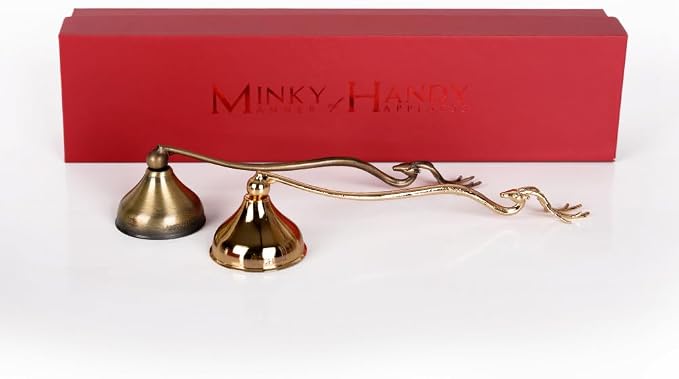 Deer Candle Snuffer Brass, Wick Flame Extinguisher, Accessory for Candle Lovers (Antique)