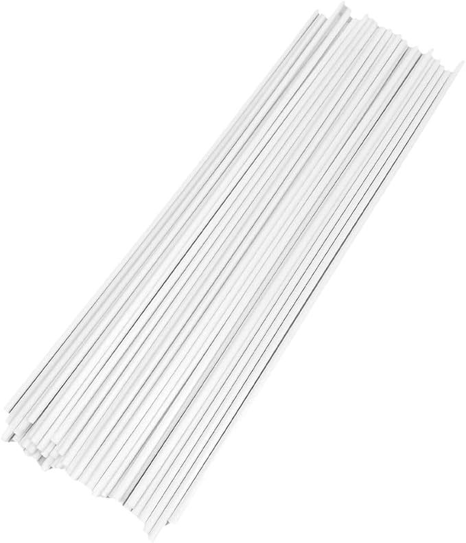 50PCS White Fiber Reed Diffuser Sticks 12 Inch Long 4mm Diameter Strong Absorption Refill Replacement Reeds for Diffuser Stick Essential Oil Scented Aroma Fragrance Rod for Home Office Spa