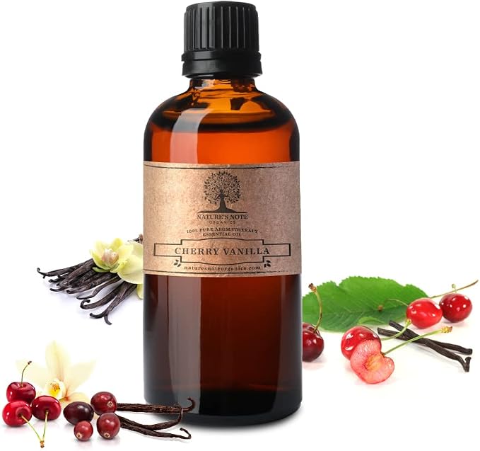 Cherry Vanilla Essential Oil - 100% Pure Aromatherapy Grade Essential Oil by Nature's Note Organics - 0.3 Fl Oz