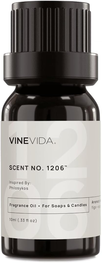 VIVEVIDA 0.33oz Scent No.1206 Fragrance Oil for Candle and Soap Making - Natural Candle Fragrance - Made in USA