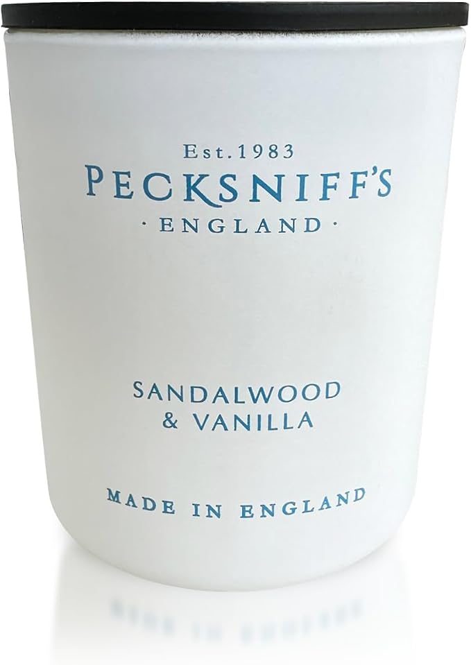 Pecksniff's Sandalwood & Vanilla Luxury Scented Candle | 1 Wick, 100 g/3.5 oz