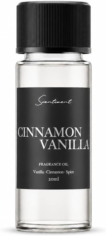 Scentiment Cinnamon Vanilla Diffuser Oil - Premium Hotel Scent with Notes of Cinnamon, Vanilla & Spice Home Scent, Aromatherapy Fragrance Oil Diffuser Refill - 0.68 fl oz (20 mL)