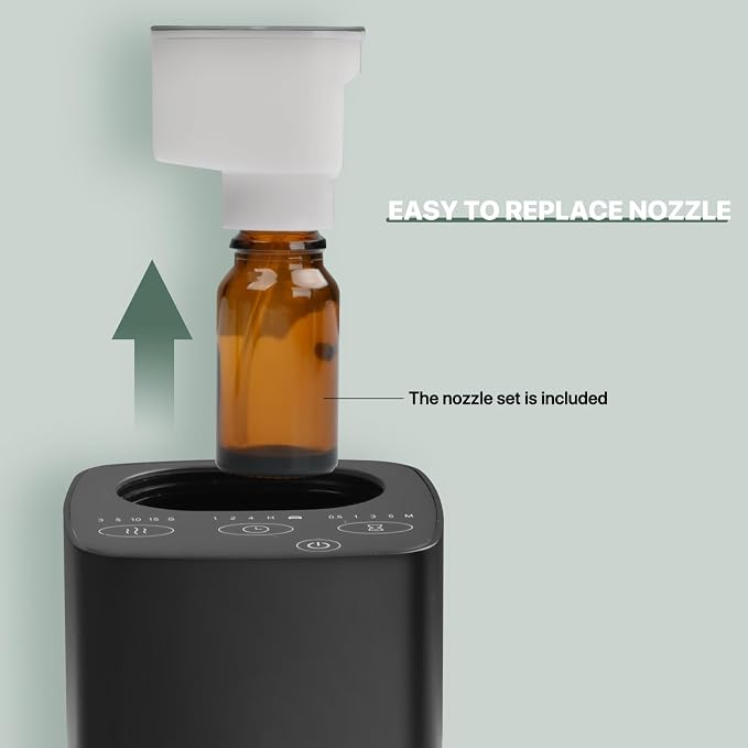 Waterless Car Essential Oil Diffuser, Portable Nebulizer Aromatherapy Diffuser, Mini Scent Air Machine with Timers for Home, Room, Car, Office,Travel