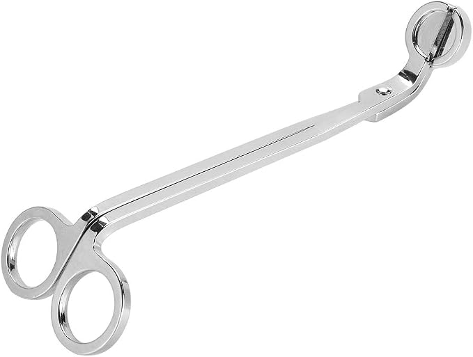 Candle Wick Trimmer,4 Colors Plating Design Heart Stainless Steel Wick Cutter Scissors Tool for Candle Making Supplies Accessories Remove (Silver)