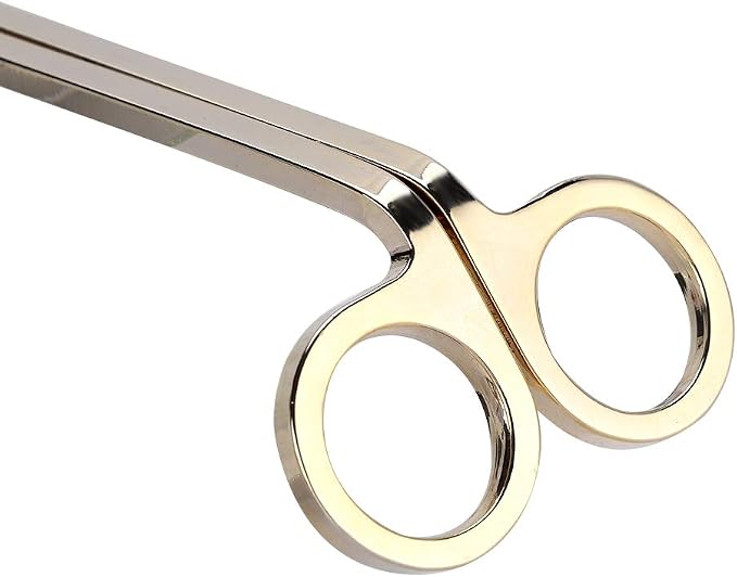 Candle Wick Trimmer,4 Colors Plating Design Heart Stainless Steel Wick Cutter Scissors Tool for Candle Making Supplies Accessories Remove (Gold)