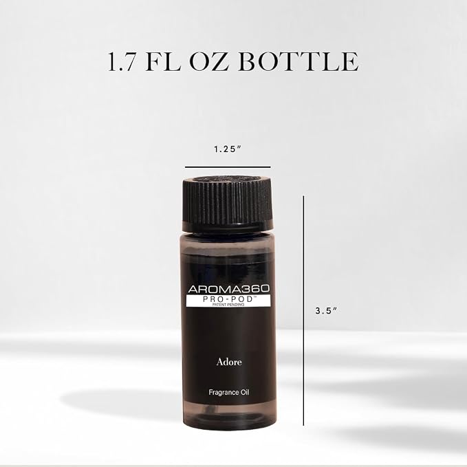 Aroma360 Pro Pod - Adore Fragrance Oil Blend - 50ML | Hotel Inspired Luxury Essential Oil Diffuser | Aromatherapy Scent Diffuser Oil | White Tea, Jasmine, Peony, Gardenia, Sandalwood, Amber and More