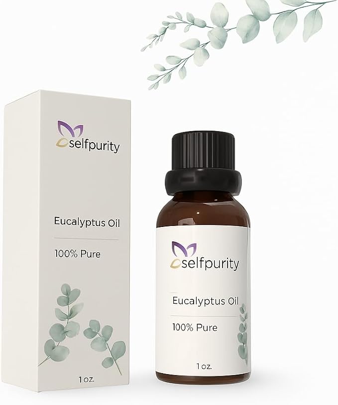 Eucalyptus Essential Oil 1 Oz (30ml) – 100% Pure Natural Eucalyptus Oil for Aromatherapy Diffuser, Skin & Hair Care, Massage, Soap & Candle Making – Premium Grade