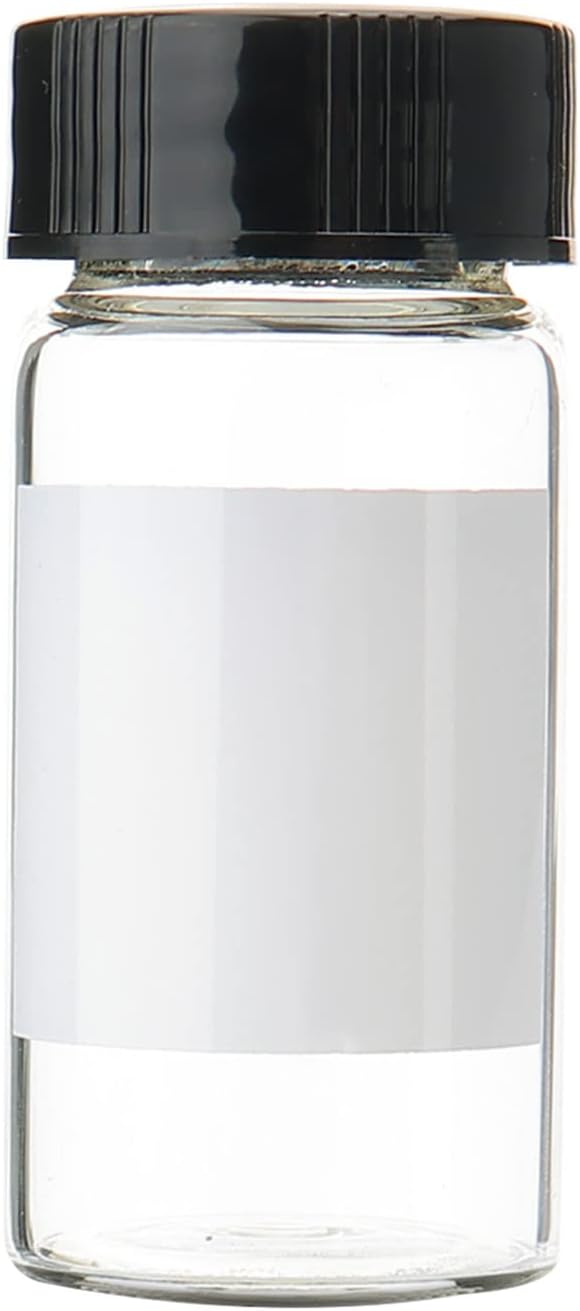 Kesell 40-Pack 20ml (0.68oz, 5.4dram) Clear Glass Vials with Labels - Borosilicate Glass Sample Bottles for Samples - Essential Oil Storage Containers, Leak Proof Refillable Empty Bottles