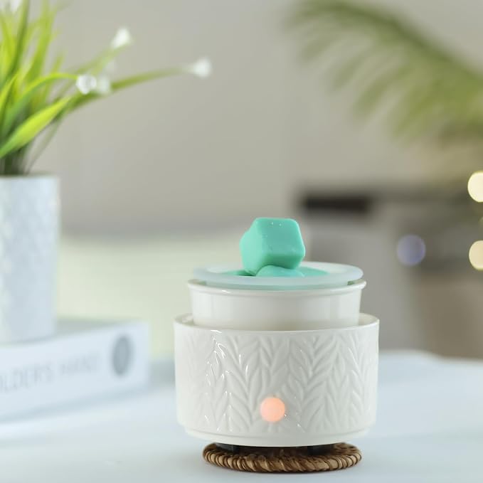 EQUSUPRO Wax Melt Warmer for Scented Wax Melts- Electric 4 in-1 Ceramic Candle Wax Warmer Burner Fragrance Wax Melter for Home Office Bedroom Living Room Decor & Gifts for Women
