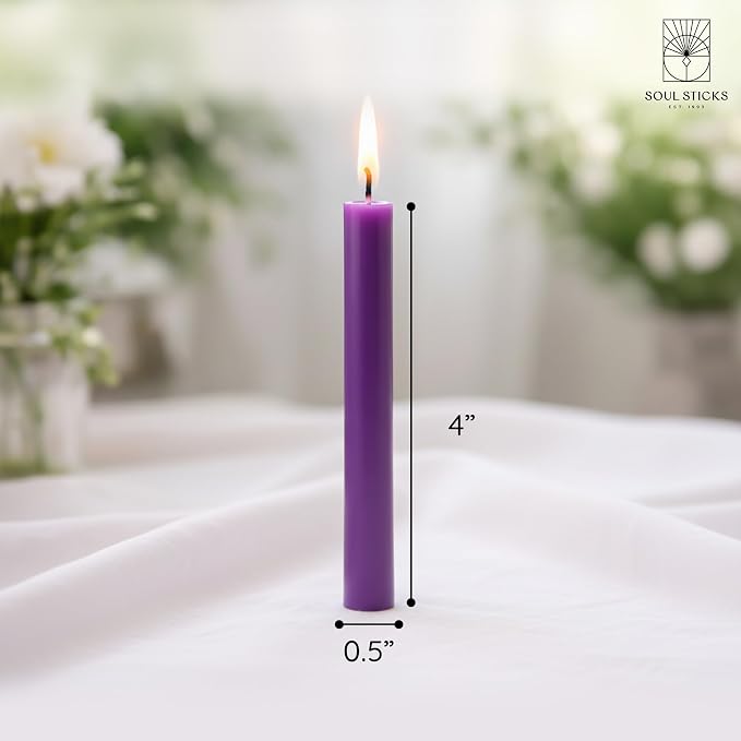 SOUL STICKS Aura Magic Spell Chime Taper Candles 20 Pack - Ideal for Altar, Rituals, Ceremonies, Meditation Colored Chime Candle for Witchcraft Supplies, Wiccan Supplies, Candles Clearance