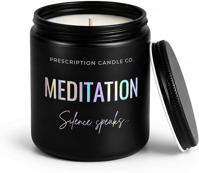 Meditation Candle – Nag Champa Scented Soy Candle for Relaxation, Yoga & Mindfulness – Prescription Candle Co