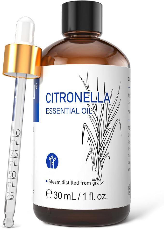 HIQILI 1 Fl Oz Citronella Essential Oil for Aromatherapy Diffuser for Home - 30ML
