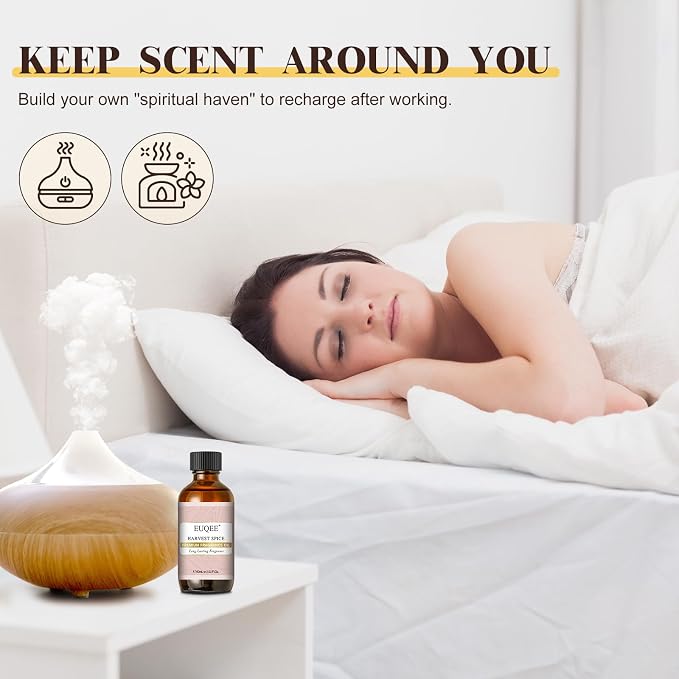 EUQEE Harvest Spice Fragrance Oil, Premium Fragrance Essential Oils for Soap Candle Making, Diffusers, DIY Bath Bombs - 2.02 Fl oz/ 60ml