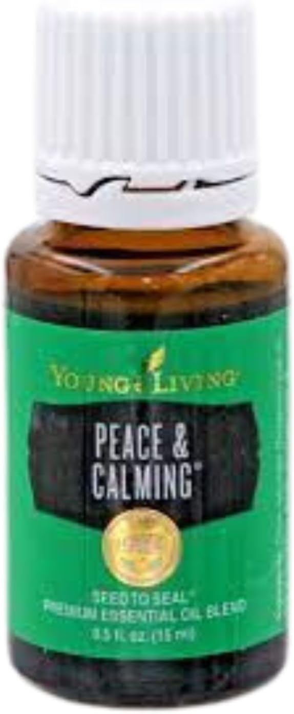 Young Living Peace & Calming Essential Oil | 15ml | Tranquil Aromatherapy Blend | Calm, Relaxing & Peaceful | Topical & Aromatic Use | Blue Tansy, Orange, Tangerine, Patchouli, & Ylang Ylang