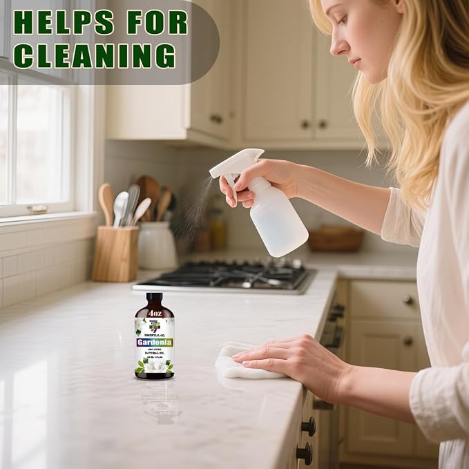 Gardenia Essential Oil, Natural Gardenia Fragrance Oil, 4 fl oz, for Diffuser, Humidifier, DIY Candle, Soap Making, Home Aroma, Gift - Gardenia Oil, GV77ZF Essential Oils