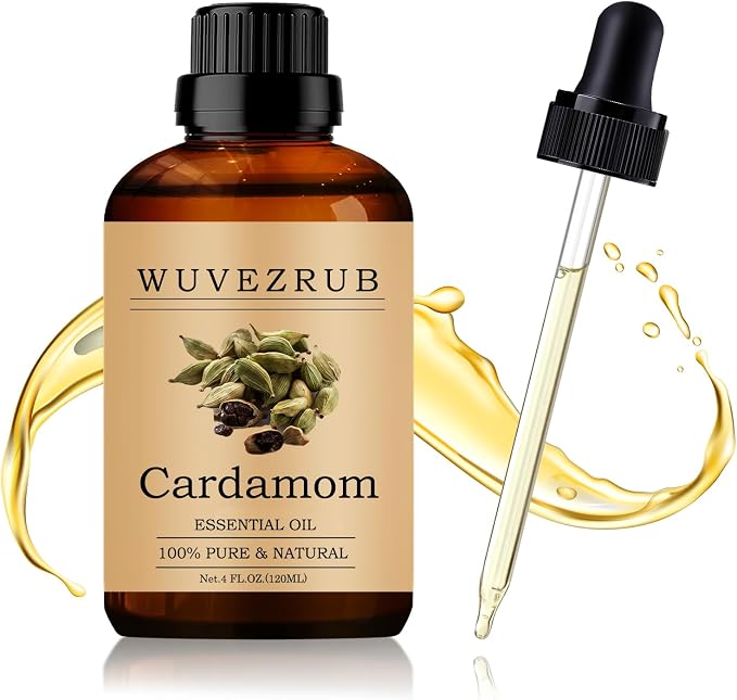 Cardamom Essential Oil 120ML - 100% Pure and Natural Oils for Aromatherapy Diffuser - 4 Fl Oz/Cardamom