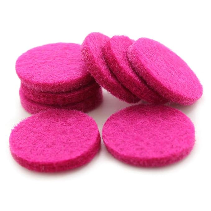 200 Pieces Car Diffuser Aromatherapy Diffuser Necklace Replacement Pads Replacement Felt Pads Essential Oil Diffuser Locket Necklace Refill Pads Multi-Color (22.5mm Diameter)