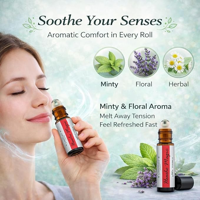 GreenHealth- Pre-Diluted Essential Oil Roll-On - Headache Magic 10 ml Roll On - Ready-to-Use