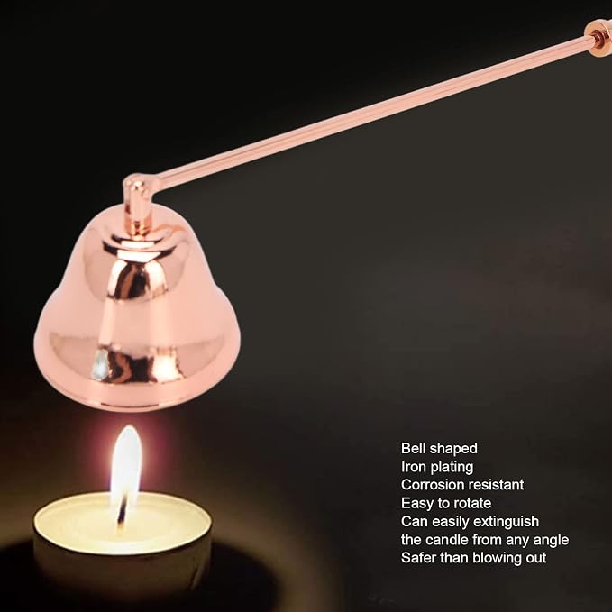 6 Pcs Candle Extinguisher, Rotatable Candle Snuffers with Ergonomic Handle, Candle Extinguisher Cover for Extinguishing Candle Wicks Scented Candles Scented Candles