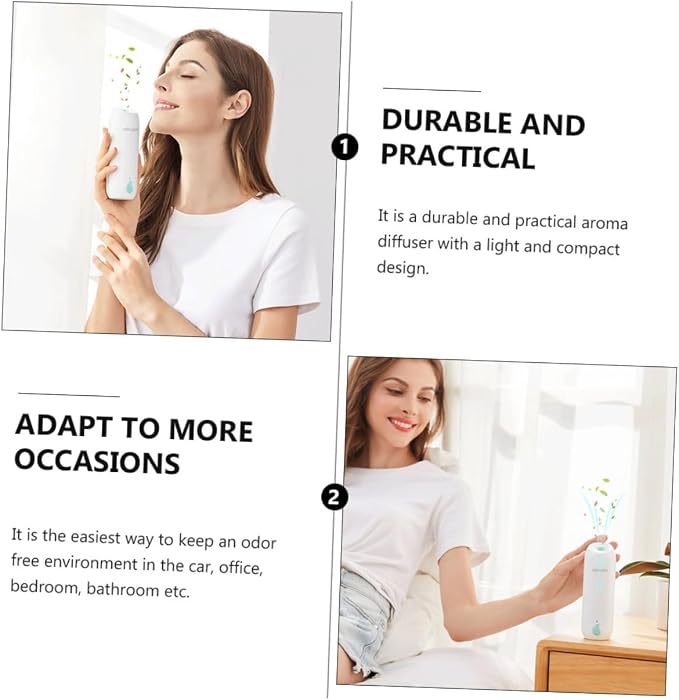 ABOOFAN Automatic Aromatherapy Diffuser Timer Essential Oil Diffuser for Home Use Stylish Fragrance LED Light and Auto Shut-Off Function