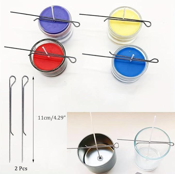 3 PCS Punch Needle Wick for Candle Making, Round Hole Candle Punch Wicking Needle Tools, Punch Needle Candle Wick Tool for Silicone Molds Making (Mix, 1 Set)