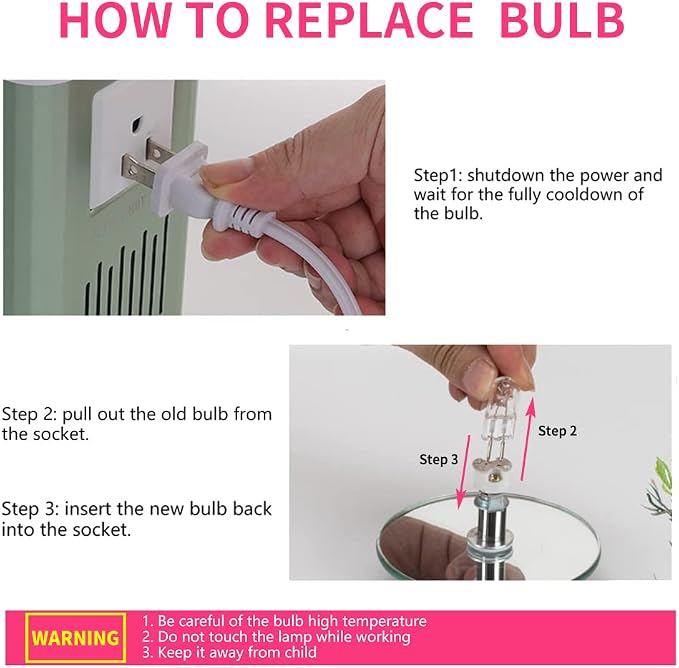 Electric Oil Melt Warmer Electric Wax Melt Warmer Replacement Parts Wax Melter Fragrance Oil Warmer Burner Spare Bulb and Dish(dishbulb*2)