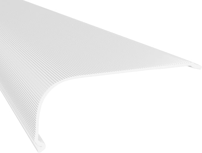 KASTLITE Curved Under Cabinet Light Cover Replacement | White Ribbed Acrylic Undercabinet Lens Diffuser | 42"L x 2-7/8"W x 1"H | Filters Under Counter Lights for Kitchen, Bathroom & Vanity | Shape H
