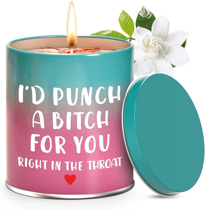 Scented Candle Birthday Gifts for Women - Valentines Galentines Day Gifts for Her Girlfriend Mothers Day Christmas Stocking Stuffers for Sister Friendship Funny ldeas White Elephant