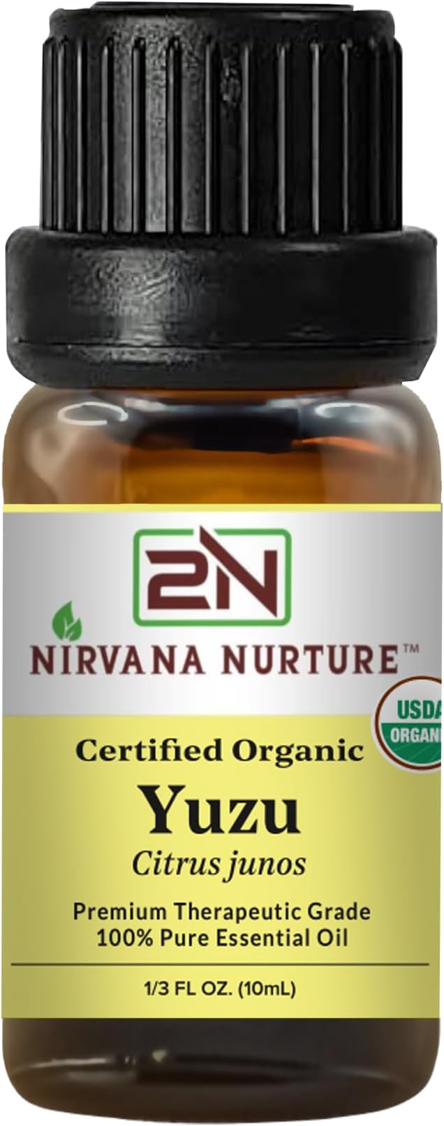 Yuzu Essential Oil, USDA Certified Organic, 100% Pure Undiluted, Aromatherapy Oil for Diffuser, Hair & Skin Care