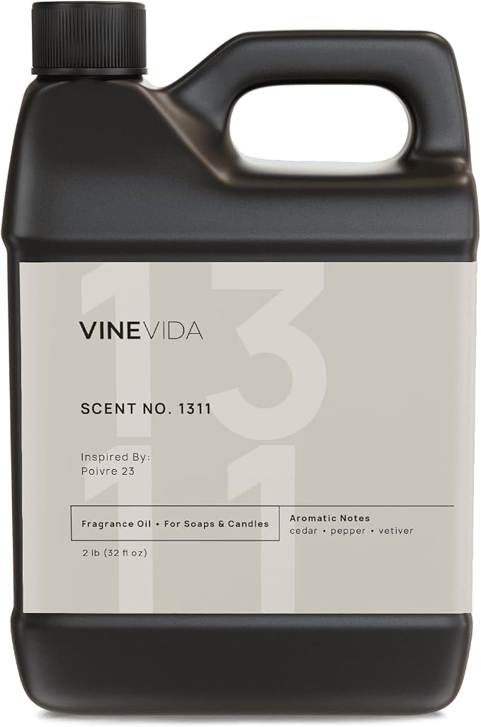 VINEVIDA Scent NO. 1311 Fragrance Oil - 32oz (2lbs) - Inspired by: Poivre 23 Fragrance Oil for Candle Making - Made in USA Candle Scents Scents for Soap Making