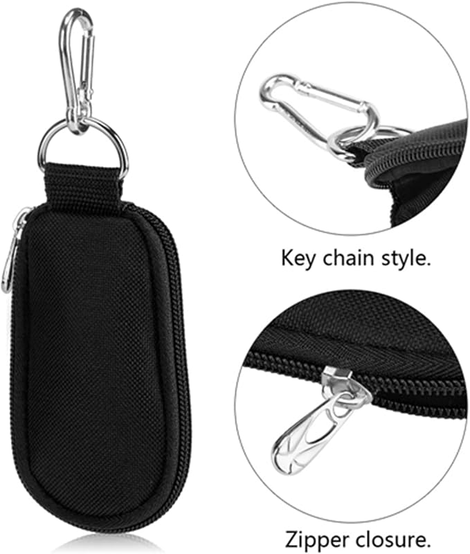 10 Holes Essential Oil Carrying Case, Oxford Zipper Essential Oil Travel Case, Portable Essential Oil Storage Bag with Key Chain for Storaging 2/3ml Roller Bottles