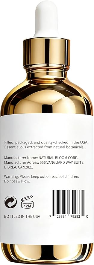 Lavender Essential Oil 4 Fl Oz | Smells like fresh lavender blooms with soft woody notes and a subtle herbal bitterness