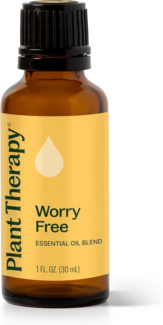 Plant Therapy Worry Free Essential Oil Blend 30 mL (1 oz) 100% Pure, Undiluted, Natural Aromatherapy, Therapeutic Grade