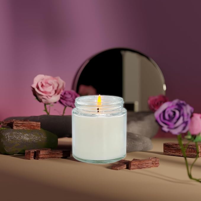 24 Pcs 4 Oz Mini White Soy Candles,Lavender Scented Candles Set,Bulk Aromatherapy Candle,Great Stress Relieving Scented Candle for Girls as a Gift for Birthdays, Weddings and More!