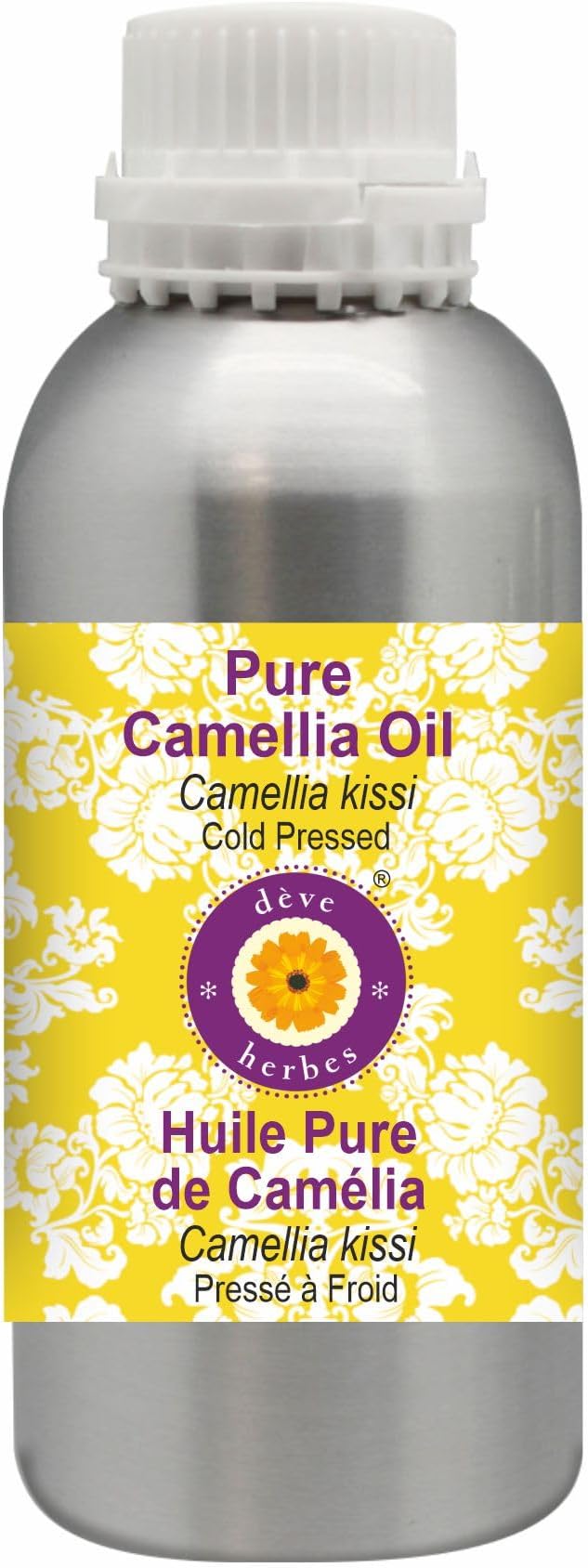 Deve Herbes Pure Camellia Oil (Camellia kissi) Cold Pressed 1250ml (42 Oz)