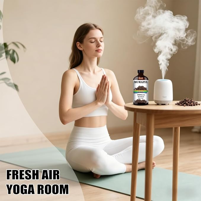 Clove Essential Oil, Clove Oil 4 Fl Oz 120ML for Diffuser Humidifier Yoga Cleaning DIY Candle Soap Making MUMAZYL Essential Oils