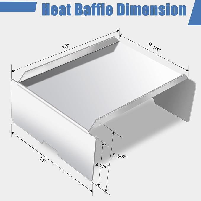 Criditpid BCA012 Heat Baffle Diffuser Replacement Parts for Traeger Tex Elite, Pro Series 34 / Pro Series 22, Z Grill, Pit Boss, Camp Chef, Flame Tamer Deflector for Many Other Pellet Grills Parts