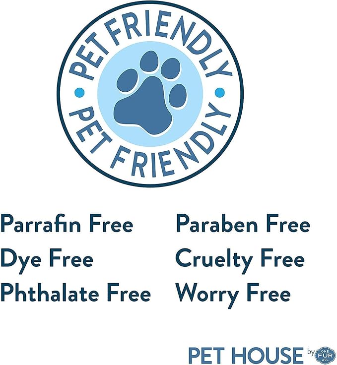 Pet House Mini Candles for Pet Odor Made with Natural Soy Wax, Plant Based, Dog and Cat Friendly Scented, Silver & Gold Pack of 3