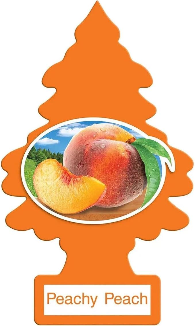 LITTLE TREES Car Air Freshener | Hanging Paper Tree for Home or Car | Peachy Peach | 3 Pack