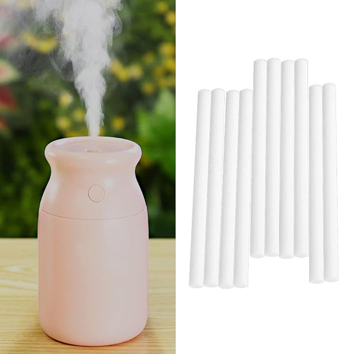 Ejoyous 10Pcs Humidifier Stick Filter Refill, Mini Air Diffuser Pure Wicks Refill Cotton Filter Sticks Replacement Sponges for Small Portable USB Humidifier Diffuser in Office Bedroom