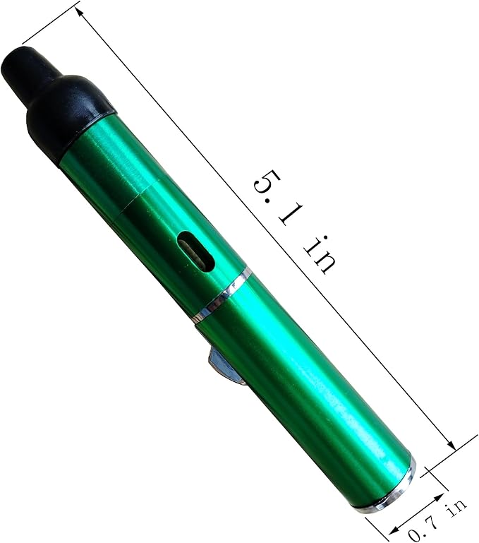 Torch Lighter,Handheld Multifunctional All-in-One Tube Built-in Detachable Windproof Lighter,Outdoor,Indoor,Camping,Candle,Birthday,Green (2PCS)