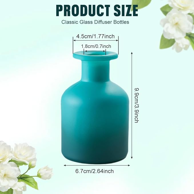 Ericotry 150ml/5oz Glass Diffuser Bottle - Blue Gradient - DIY Reed Diffuser - Essential Oils Container - Gift (1PCS)