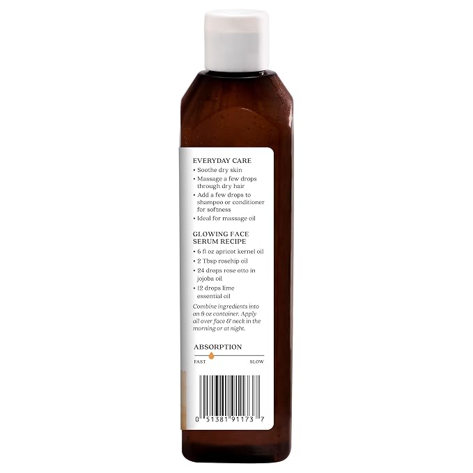 Aura Cacia Natural Skin Care Oil, Rejuvenating Apricot Kernel with Vitamin E, 16 Fluid Ounce