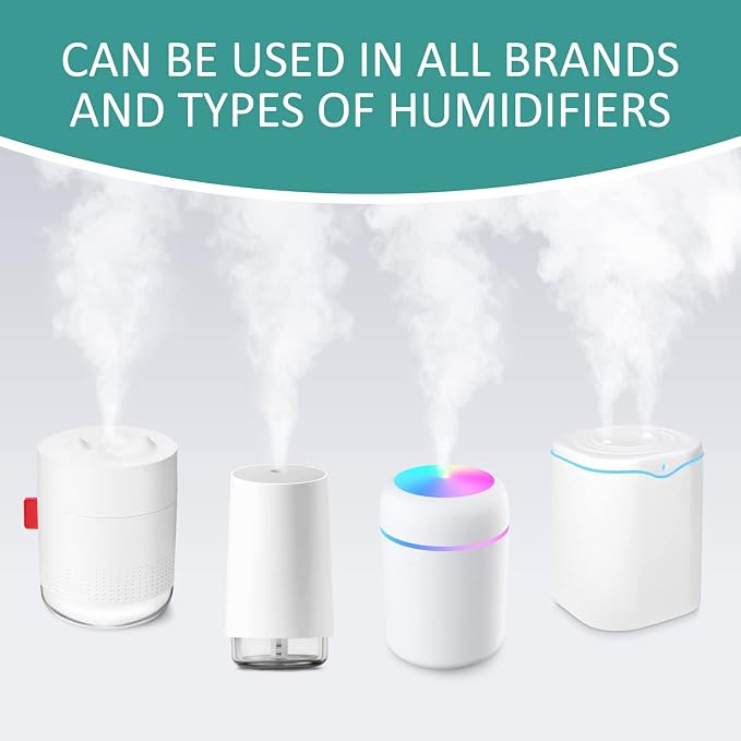 Humidifier Cotton Stick Filter Replacement, Portable Refill Sponges, Compatible with H2O, GENIANI, USB, Travel Humidifiers for Office, Car, Bedroom, Small Diffuser (Pack of 10)