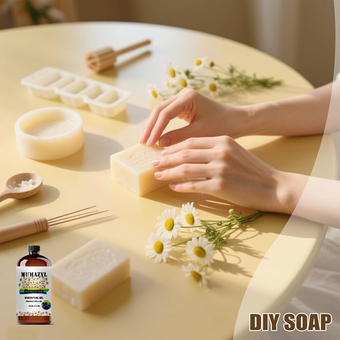 Chamomile Essential Oil, Chamomile Oil 16 Fl Oz 480ML for Diffuser Humidifier Yoga Cleaning DIY Candle Soap Making MUMAZYL Essential Oils