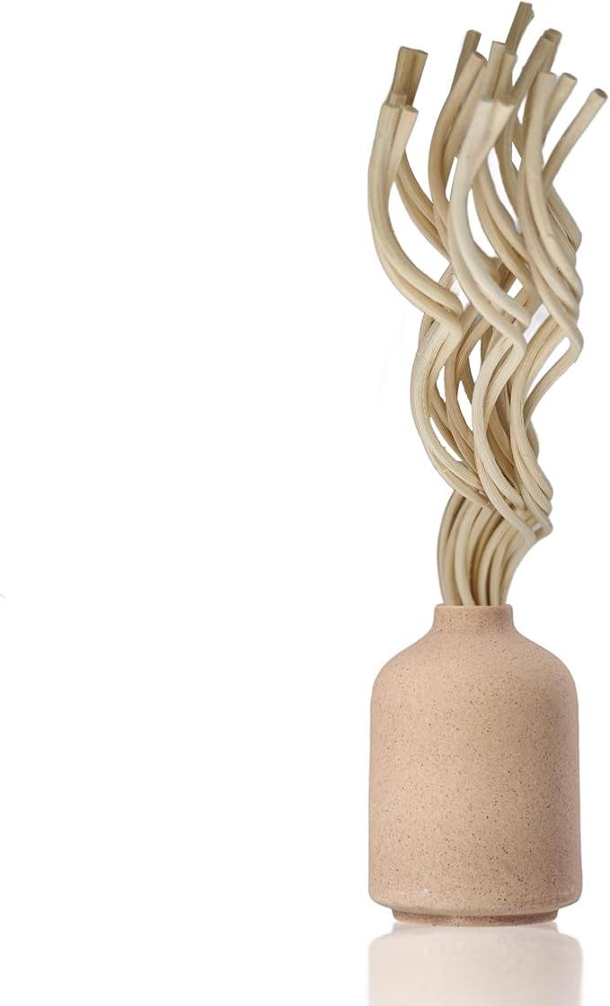 20PCS 11 inch Wavy Reed Diffuser Sticks, Rattan Fragrance Refill Sticks for Home and Office Aromatherapy (Wood)