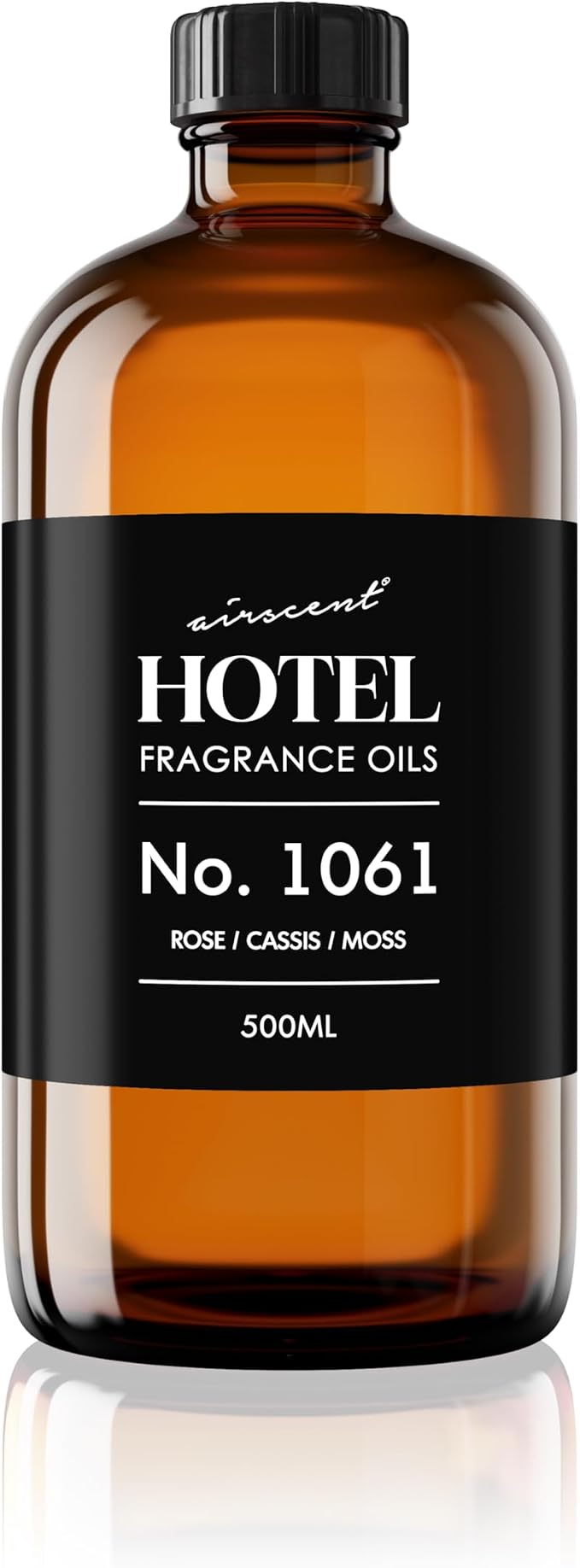 AirScent Hotel Diffuser Oil No. 1061 - Rose Cassis Moss - Premium Fragrance Oil for Ultrasonic and Waterless Diffusers and Crafting - 500 mL, 16.9 fl oz Glass Bottle