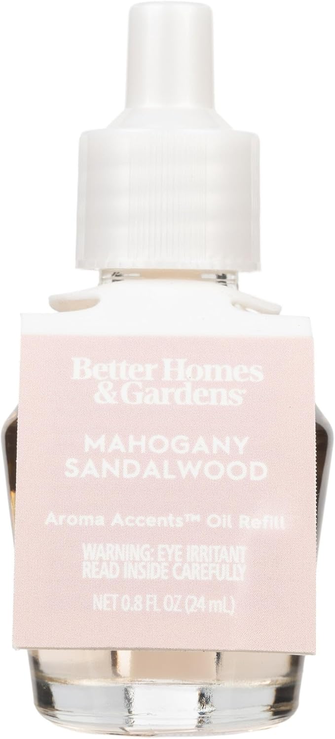 Aroma Accent Fragrance Oil Refill 24 ml By BH&G (2 PACK) (Mahogony Sandalwood)