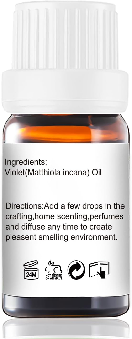 GM Gumili Violet Essential Oil Fragrance Oil - Natural Perfume for Aromatherapy, Perfume Making, Candles, Soap, Room Spray, Diffuser Blends - Pure Fragrance, 10mL Undiluted - Pack of 2