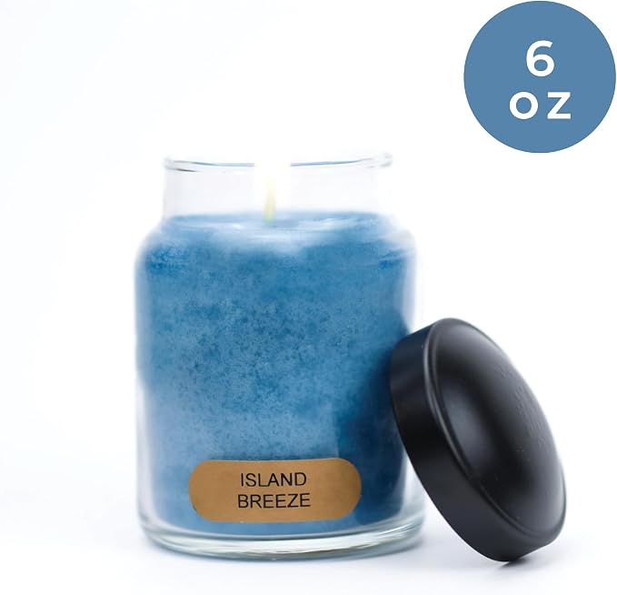 A Cheerful Giver - Island Breeze Baby Scented Glass Jar Candle (6oz) with Lid & True to Life Fragrance Made in USA